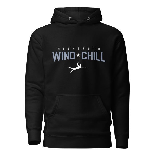 Wind Chill Black Wordmark Layout Hooded Sweatshirt Discount
