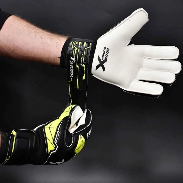 Precision Junior Fusion X Flat Cut Finger Protect GK Gloves Hot on Sale - Image 2