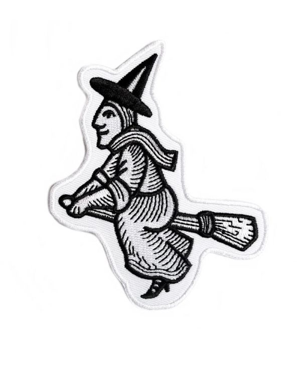 Woodcut Witch Patch Hot on Sale