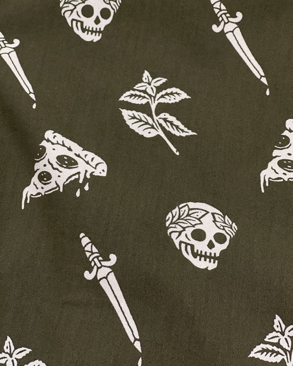 Pizza Slayer Unisex Button-Up Shirt Online - Image 3