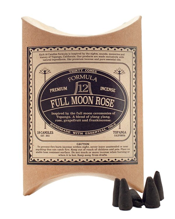 Full Moon Rose Incense Cones (Pack of 30) Hot on Sale