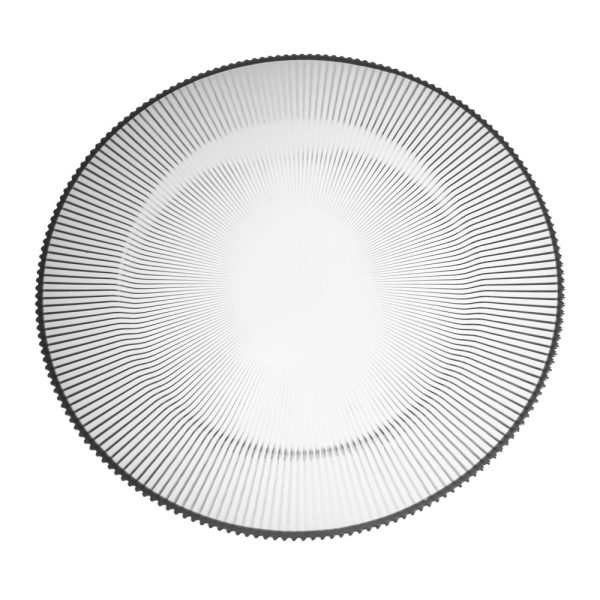 Richland 13  Silver Rim Glass Charger Plate Set of 12 Cheap - Image 2