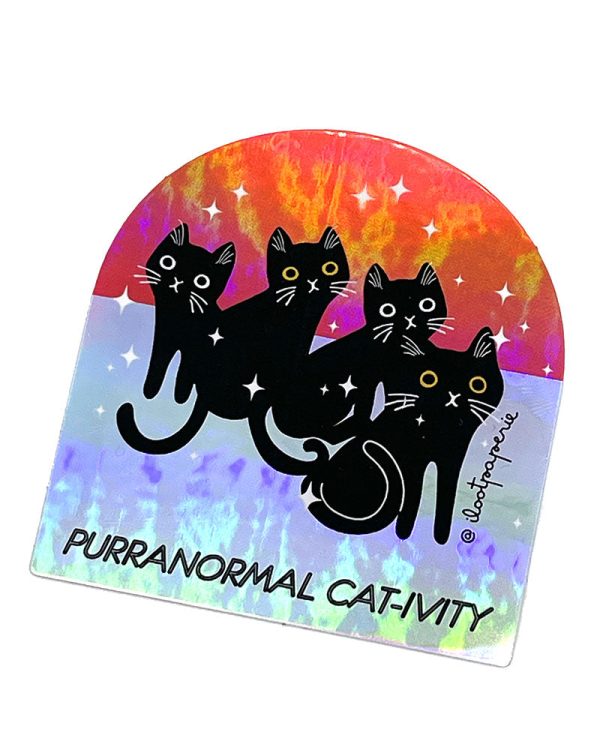Purr-Anormal Cat-Ivity Holographic Sticker Online - Image 2