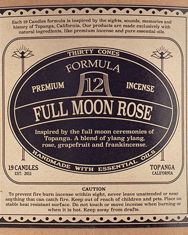 Full Moon Rose Incense Cones (Pack of 30) Hot on Sale - Image 2