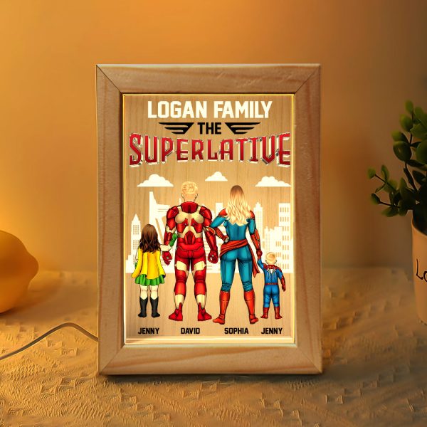 Personalized Gifts For Family Picture Frame Light Box The Superlative 02QHTN120124PA Supply - Image 4